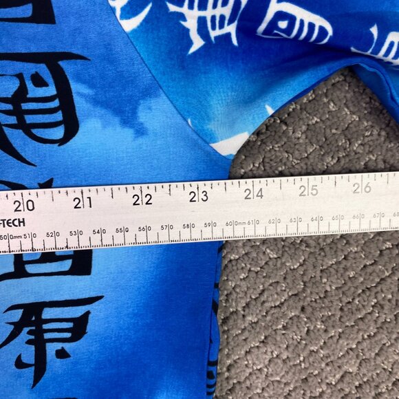 Vintage Y2K ODO Japanese Lettering Waves Button Up Shirt Men's Large AOP Hip Hop - Picture 6 of 7